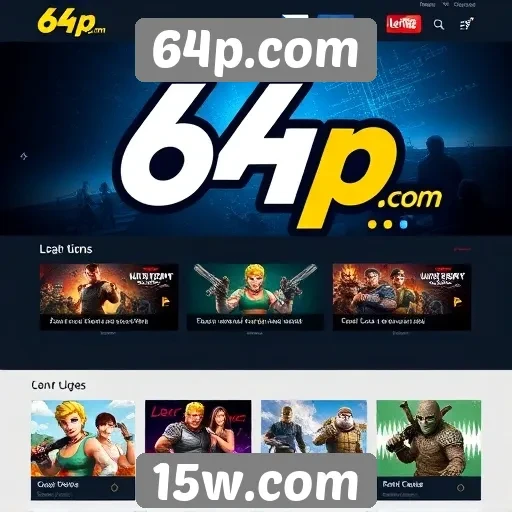 Exploração das funcionalidades do site 64p.com
